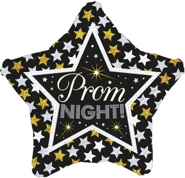 Prom Night Stars Holographic – 19" Balloon