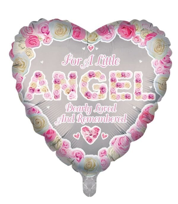 Angel Pink Heart Remembrance Balloon