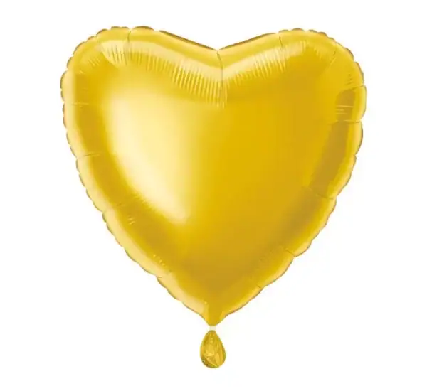 Gold Heart Balloon
