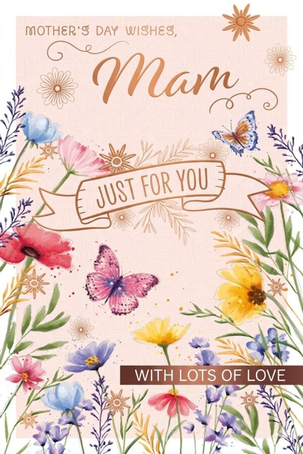 Mam Mother's Day Card – Just for You Butterfly