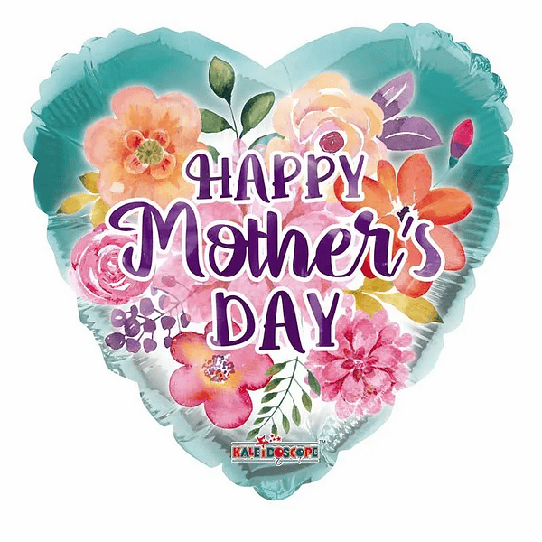 Mother's Day Turquoise Heart Balloon